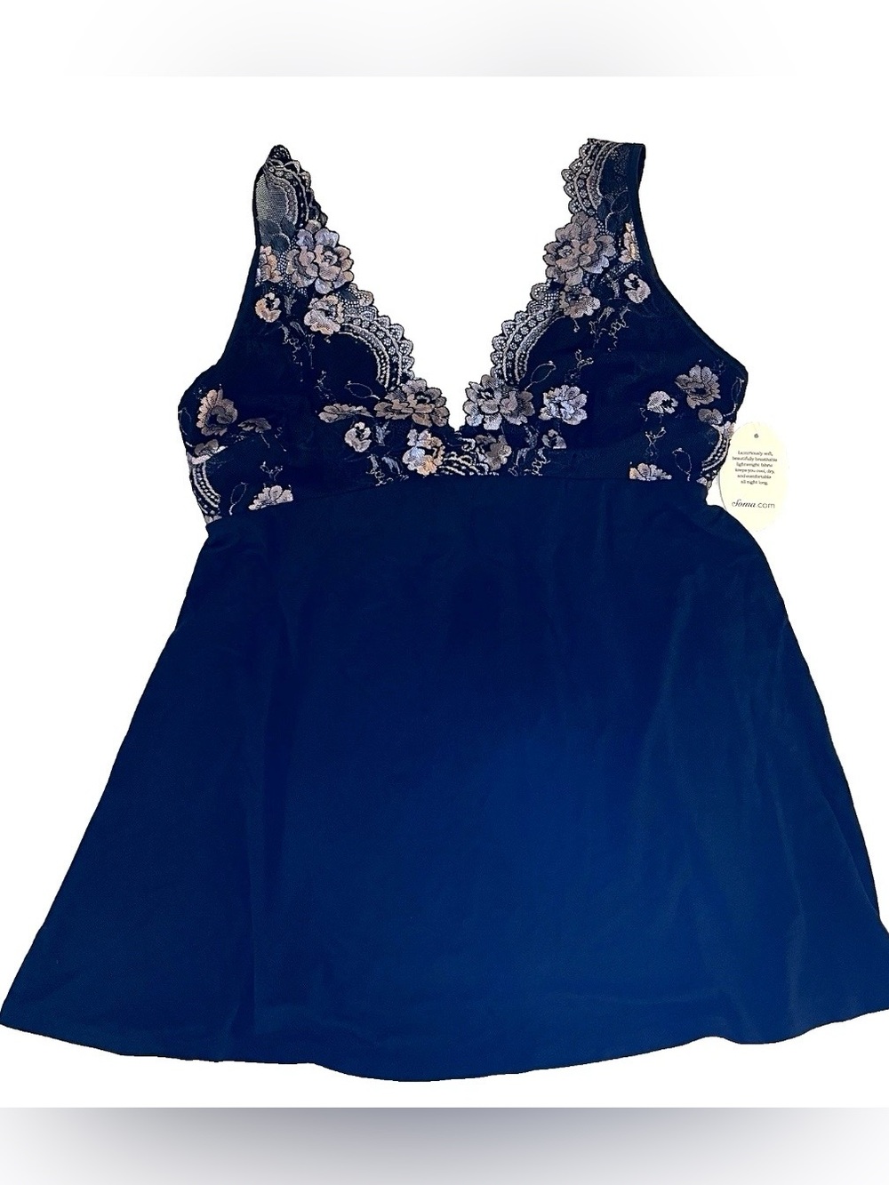 Soma NWT Black Lacey Camisole Adjustable Straps Sexy Nightie Women's Medium